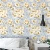 Catherine Lansfield Dramatic Floral Wallpaper -Oleu Furniture Shop UVLN5 SQ1 0000001323 OCHRE SLf