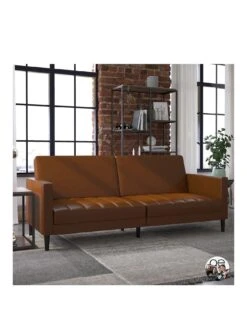 Queer Eye Qe Liam Faux Leather Futon