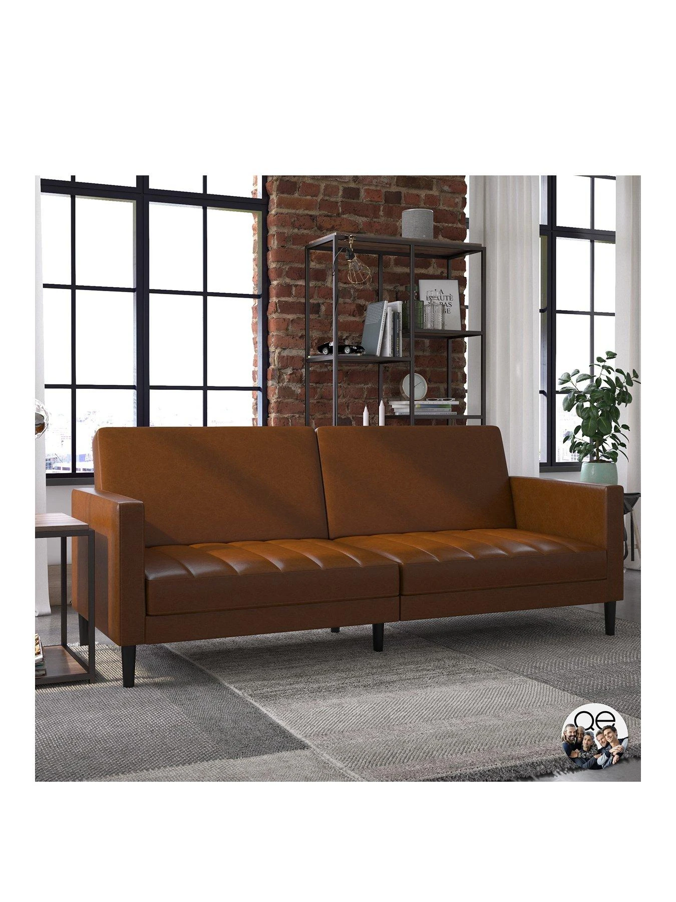 Queer Eye Qe Liam Faux Leather Futon 3 Queer Eye Qe Liam Faux Leather Futon