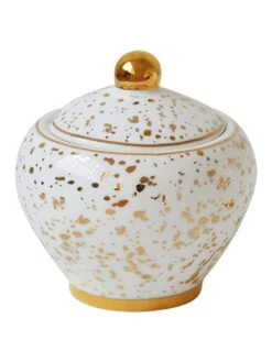 Bombay Duck Enchante Speckled Gold Sugar Pot