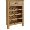 K-Interiors Shelton Ready Assembled Solid Wood Wine Cabinet -Oleu Furniture Shop UW56Q SQ1 0000000138 RUSTIC OAK SLf