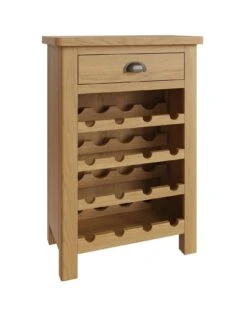 K-Interiors Shelton Ready Assembled Solid Wood Wine Cabinet