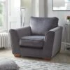 Very Home Jackson Velvet Armchair -Oleu Furniture Shop UWBMT SQ1 0000000850 GRANITE RSr
