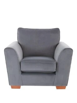 Very Home Jackson Velvet Armchair 8 Very Home Jackson Velvet Armchair -Oleu Furniture Shop UWBMT SQ2 0000000850 GRANITE SLf