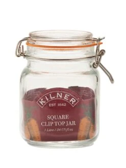 KILNER Set Of 3 1-Litre Clip Top Jars -Oleu Furniture Shop UWVE2 SQ2 0000000647 CLEAR SLd