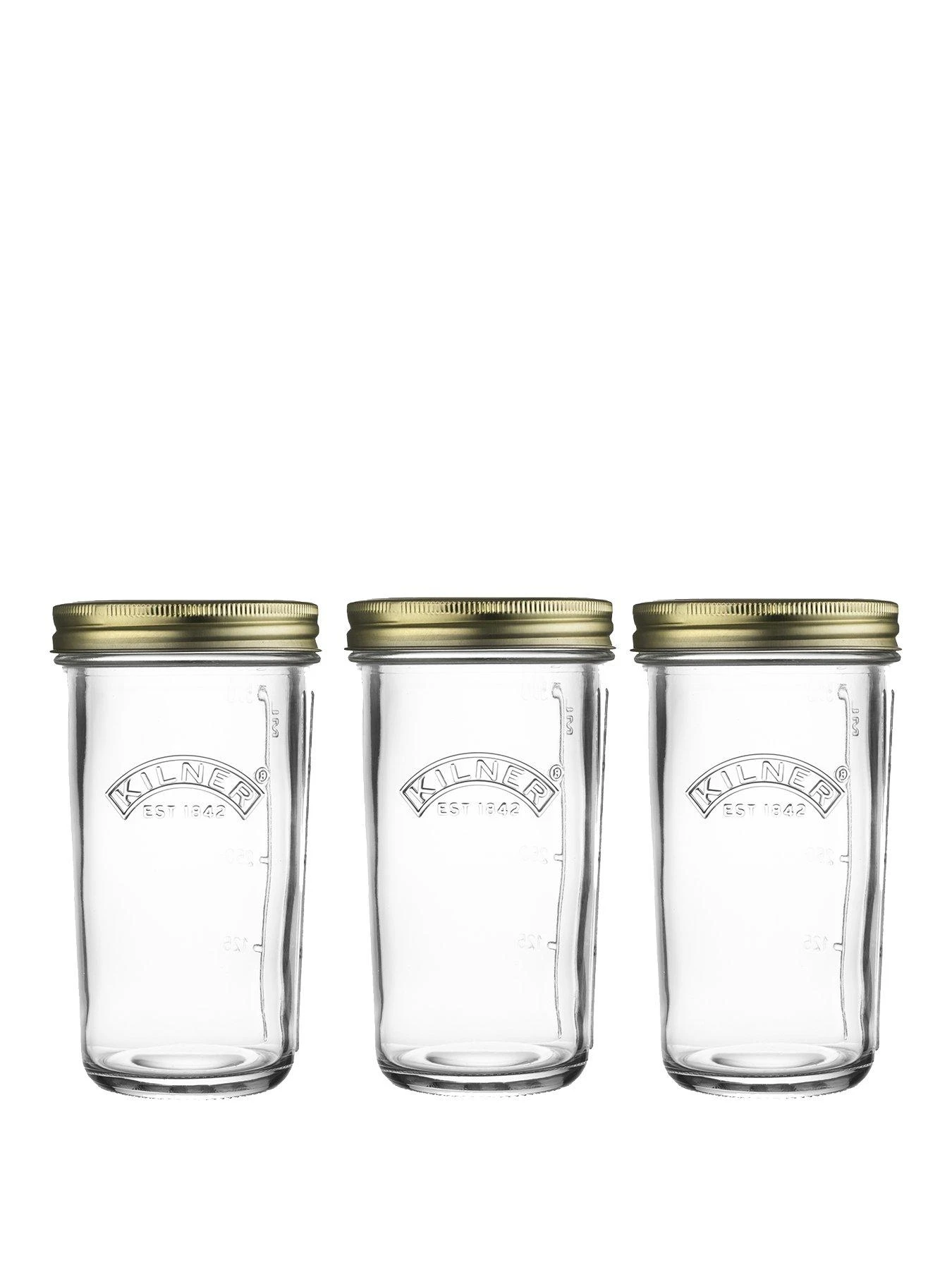 KILNER Set Of 3 0.5-Litre Screw Top Widemouth Preserve Jars 3 KILNER Set Of 3 0.5-Litre Screw Top Widemouth Preserve Jars