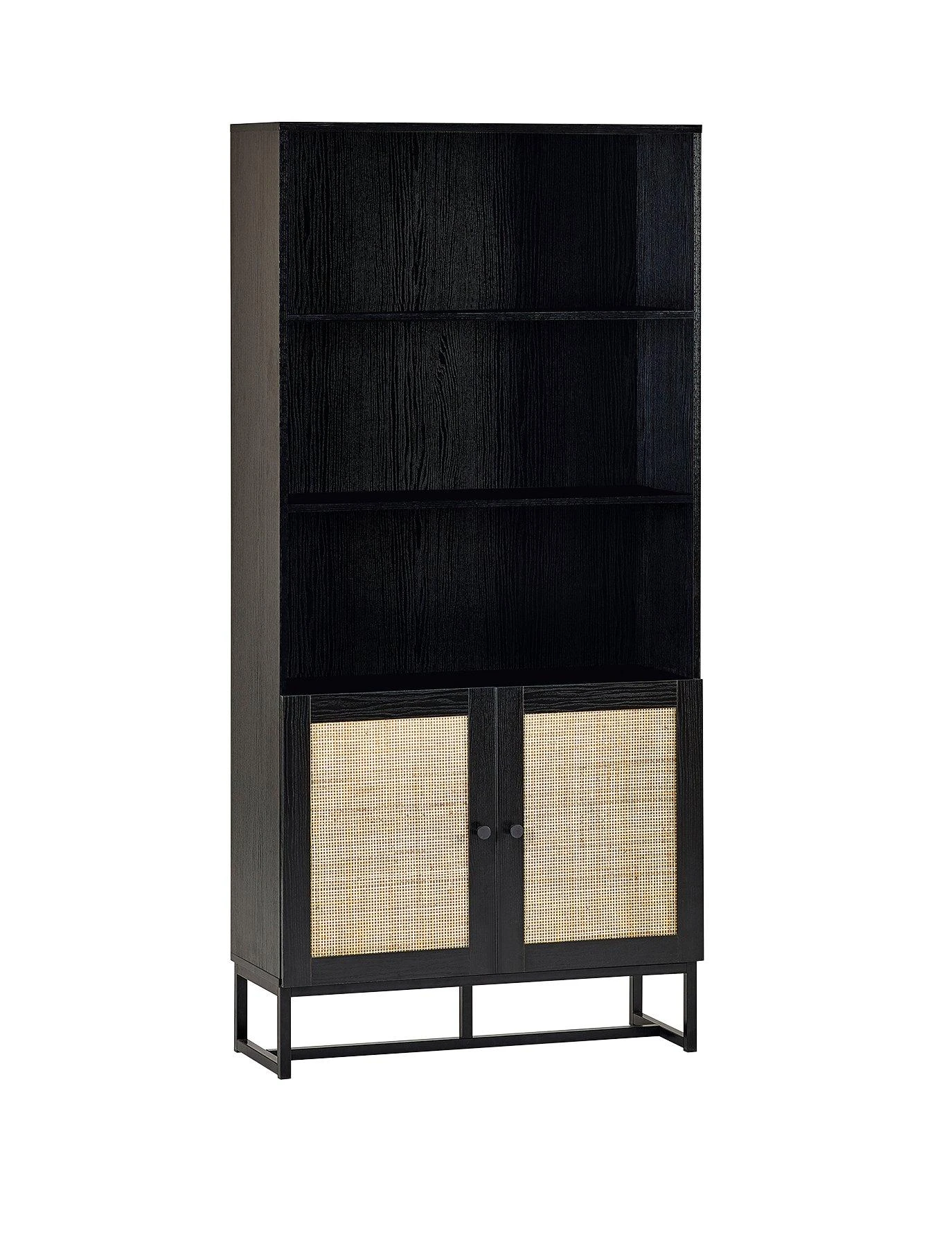 Julian Bowen Padstow Tall Storage Bookcase - Black 5 Julian Bowen Padstow Tall Storage Bookcase - Black - Image 3