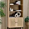 Julian Bowen Padstow Tall Bookcase - Oak -Oleu Furniture Shop UX3N2 SQ1 0000000006 OAK RSr
