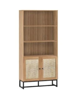 Julian Bowen Padstow Tall Bookcase - Oak 9 Julian Bowen Padstow Tall Bookcase - Oak -Oleu Furniture Shop UX3N2 SQ3 0000000006 OAK SLa