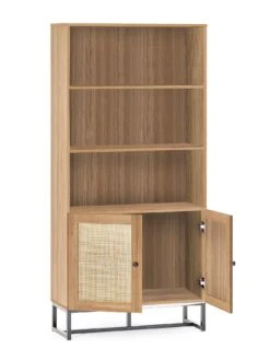 Julian Bowen Padstow Tall Bookcase - Oak 10 Julian Bowen Padstow Tall Bookcase - Oak -Oleu Furniture Shop UX3N2 SQ4 0000000006 OAK SLd
