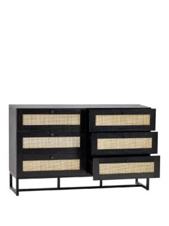 Julian Bowen Padstow 6 Drawer Chest -Oleu Furniture Shop UX5CZ SQ3 0000000004 BLACK SLa