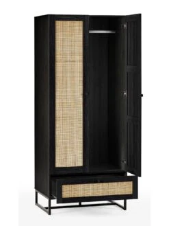 Julian Bowen Padstow 1 Drawer, 2 Door Wardrobe 10 Julian Bowen Padstow 1 Drawer, 2 Door Wardrobe -Oleu Furniture Shop UX5D2 SQ4 0000000004 BLACK SLd