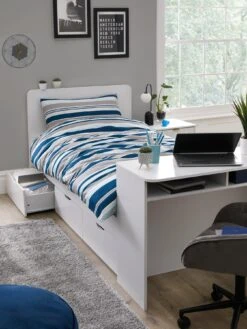 Very Home Dorm Study Bed With Desk And Storage With Mattress Options (Buy And SAVE!)
