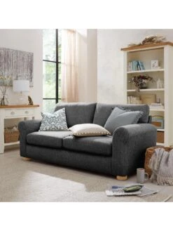 Very Home Bailey FabricĀ 2 Seater Sofa - CharcoalĀ - FSCĀ® Certified