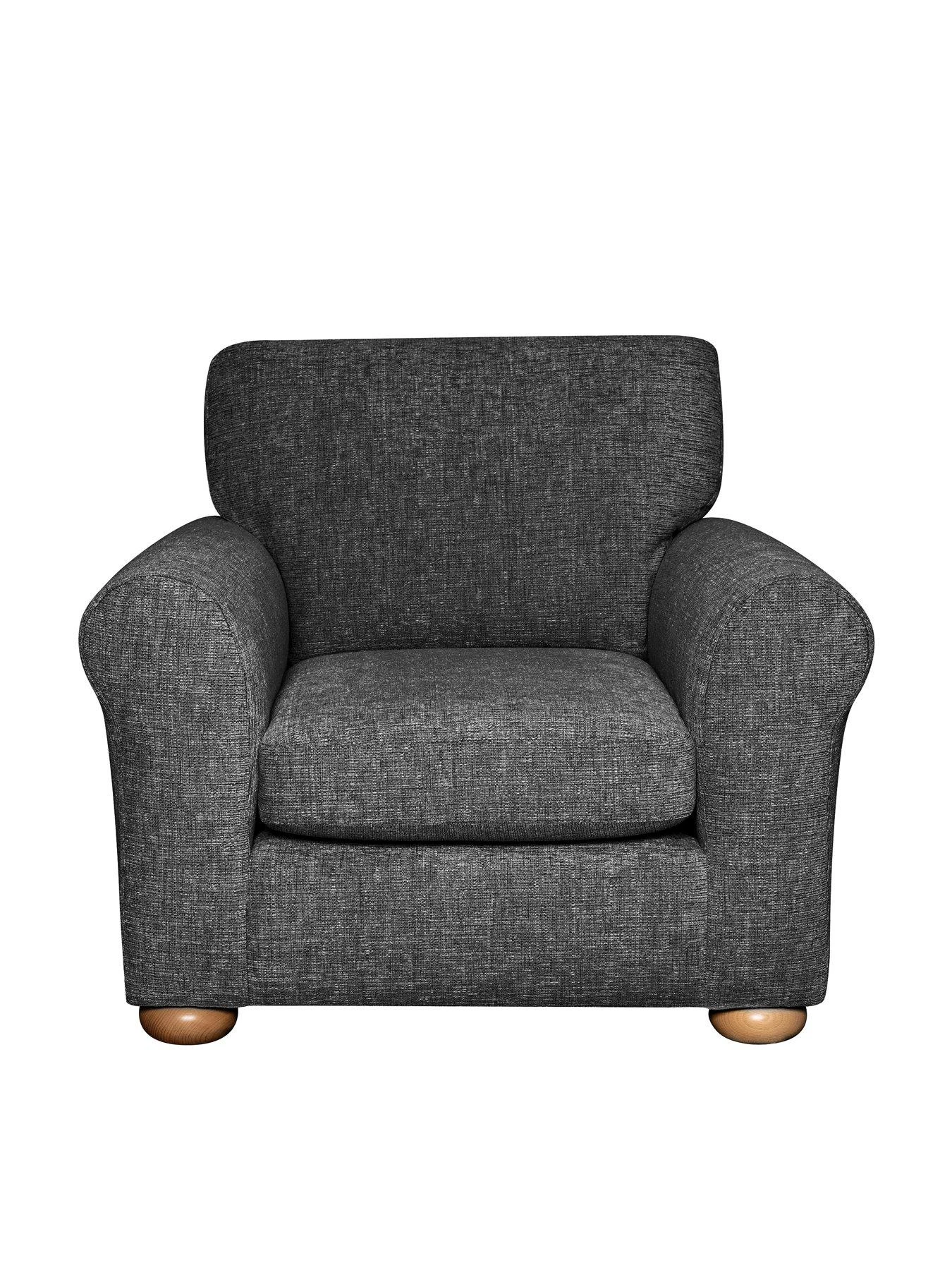 Very Home Bailey Fabric Armchair - Charcoal - FSC® Certified 3 Very Home Bailey Fabric Armchair - Charcoal - FSC® Certified