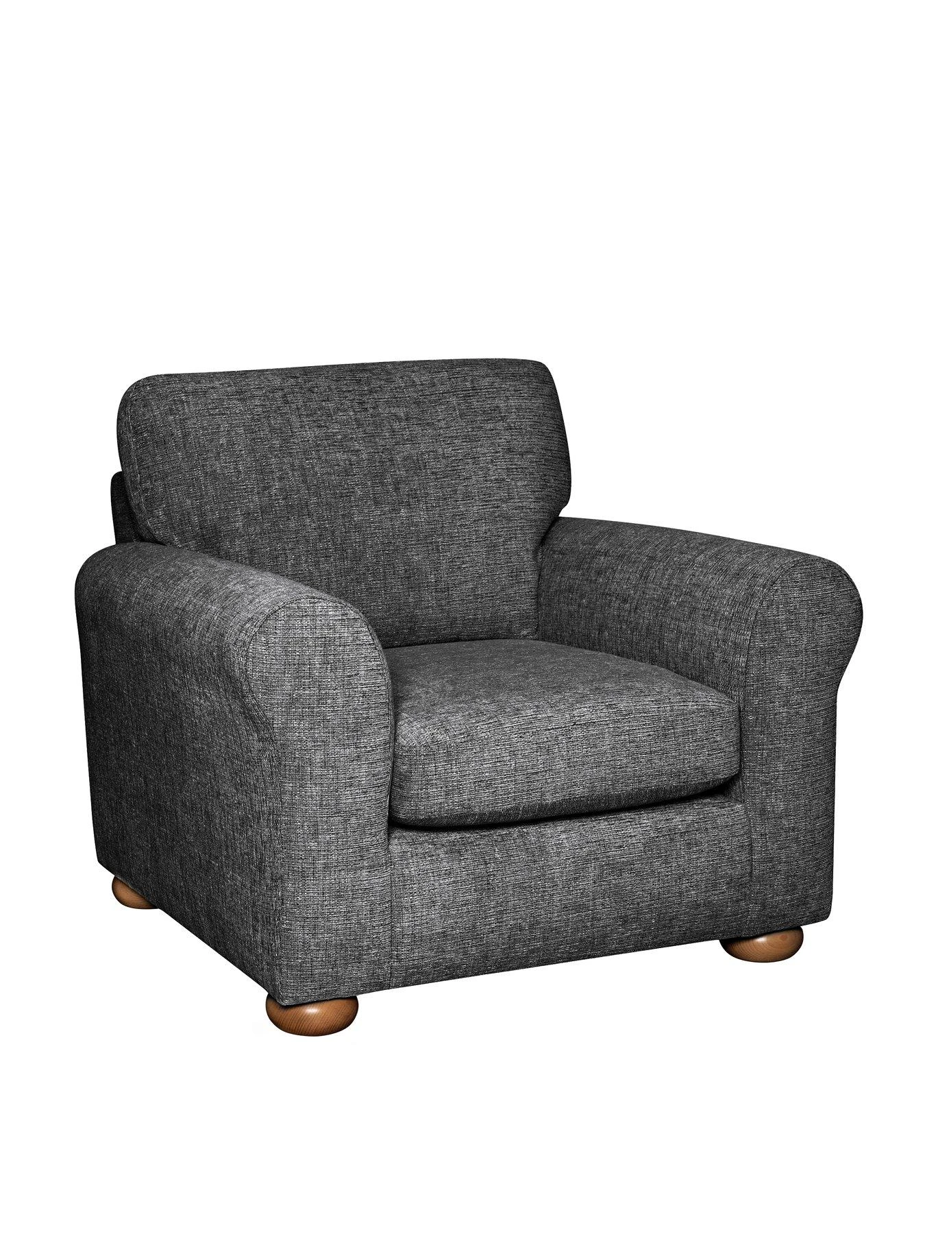 Very Home Bailey Fabric Armchair - Charcoal - FSC® Certified 4 Very Home Bailey Fabric Armchair - Charcoal - FSC® Certified - Image 2