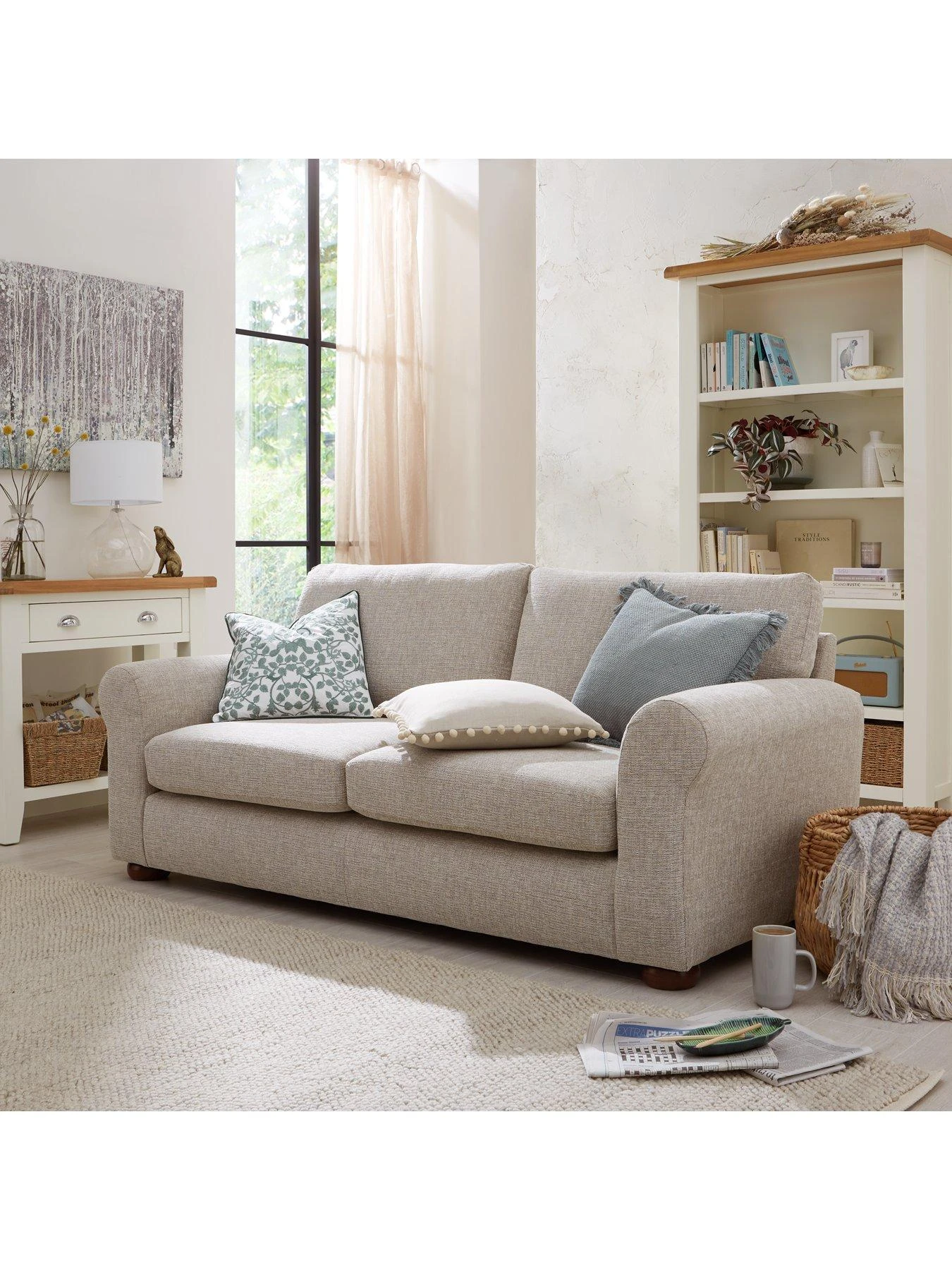 Very Home Bailey Fabric Sofa Bed - Stone - FSC® Certified 4 Very Home Bailey Fabric Sofa Bed - Stone - FSC® Certified - Image 2