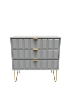 SWIFT Cube Ready Assembled 3 Drawer Chest - FSC® Certified