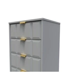 SWIFT Cube Ready Assembled 5 Drawer Tall Boy - FSC® Certified 14 SWIFT Cube Ready Assembled 5 Drawer Tall Boy - FSC® Certified -Oleu Furniture Shop UY6HQ SQ5 0000000005 GREY SLd1