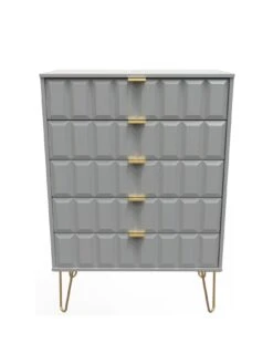 SWIFT Cube Ready Assembled 5 Drawer Chest - FSC® Certified