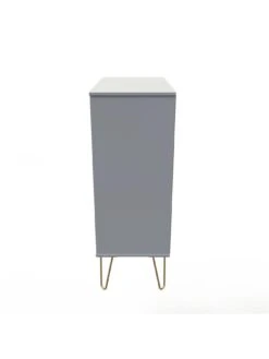 SWIFT Cube Ready Assembled 5 Drawer Chest - FSC® Certified -Oleu Furniture Shop UY6HR SQ4 0000000005 GREY SLd