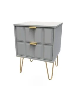 SWIFT Cube 4 Piece Ready Assembled Package - 2 Door Wardrobe, 5 Drawer Chest And 2 Bedside Chests - FSC® Certified 13 SWIFT Cube 4 Piece Ready Assembled Package - 2 Door Wardrobe, 5 Drawer Chest And 2 Bedside Chests - FSC® Certified -Oleu Furniture Shop UY6HW SQ4 0000000005 GREY SLd