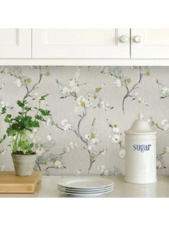 NuWallpaper Nuwall Mirei Wallpaper 9 NuWallpaper Nuwall Mirei Wallpaper -Oleu Furniture Shop UZVEZ SQ3 0000000005 GREY SLd1