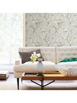 NuWallpaper Nuwall Mirei Wallpaper 10 NuWallpaper Nuwall Mirei Wallpaper -Oleu Furniture Shop UZVEZ SQ4 0000000005 GREY SLd2