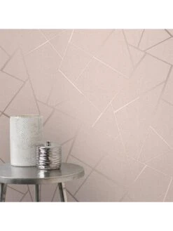 Fine D??cor Quartz Fractal Wallpaper In Blush -Oleu Furniture Shop UZVF3 SQ2 0000000591 BLUSH SLd
