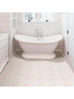 Floor Pops Cecilia Peel & Stick Floor Tiles -Oleu Furniture Shop UZVG6 SQ3 0000000215 LIGHT GREY SLd