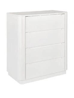 Very Home Gleam Gloss 4 Drawer Chest -Oleu Furniture Shop V24B2 SQ3 0000000013 WHITE SLa