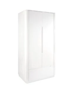 Very Home Gleam Gloss 2 Door, 1 Drawer Wardrobe -Oleu Furniture Shop V24B4 SQ3 0000000013 WHITE SLa