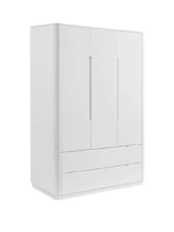 Very Home Gleam Gloss 3 Door, 2 Drawer Wardrobe 7 Very Home Gleam Gloss 3 Door, 2 Drawer Wardrobe -Oleu Furniture Shop V24B5 SQ3 0000000013 WHITE SLa