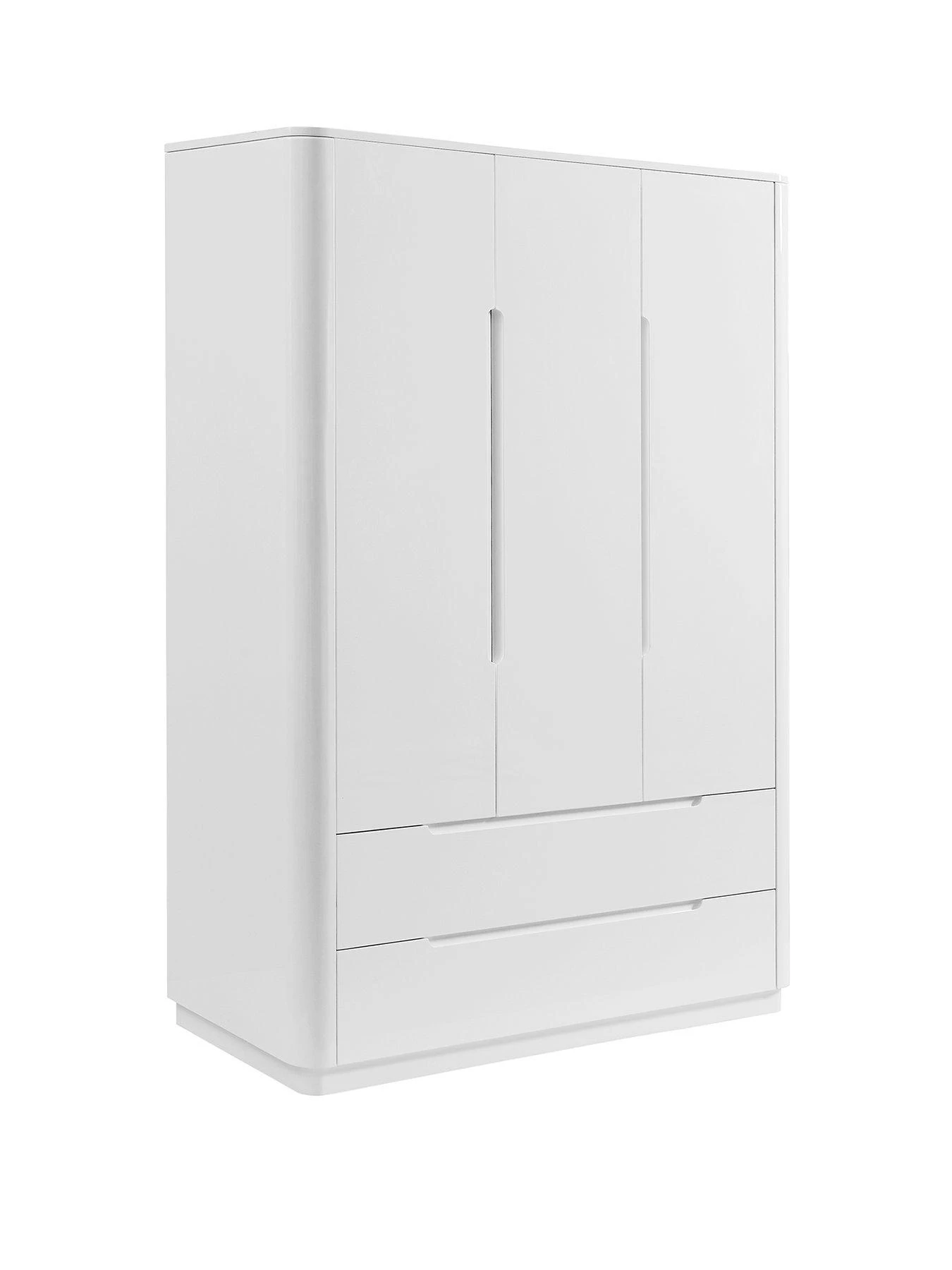 Very Home Gleam Gloss 3 Door, 2 Drawer Wardrobe 4 Very Home Gleam Gloss 3 Door, 2 Drawer Wardrobe - Image 2