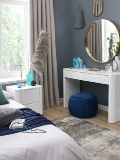 Very Home Gleam Gloss 2 Drawer Bedside Chest 11 Very Home Gleam Gloss 2 Drawer Bedside Chest -Oleu Furniture Shop V24B6 SQ6 0000000013 WHITE SLd2