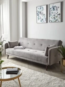 Very Home Cadiz Velvet Sofa Bed - Grey - FSC® Certified