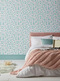 Envy Big Cat Wallpaper -Oleu Furniture Shop V3KE9 SQ3 0000000736 PINK BLUE SLd1