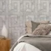 Fresco Meander Wallpaper -Oleu Furniture Shop V3KEN SQ1 0000000005 GREY SLf