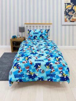 Sonic The Hedgehog Moves Single Duvet Cover Set - Multi