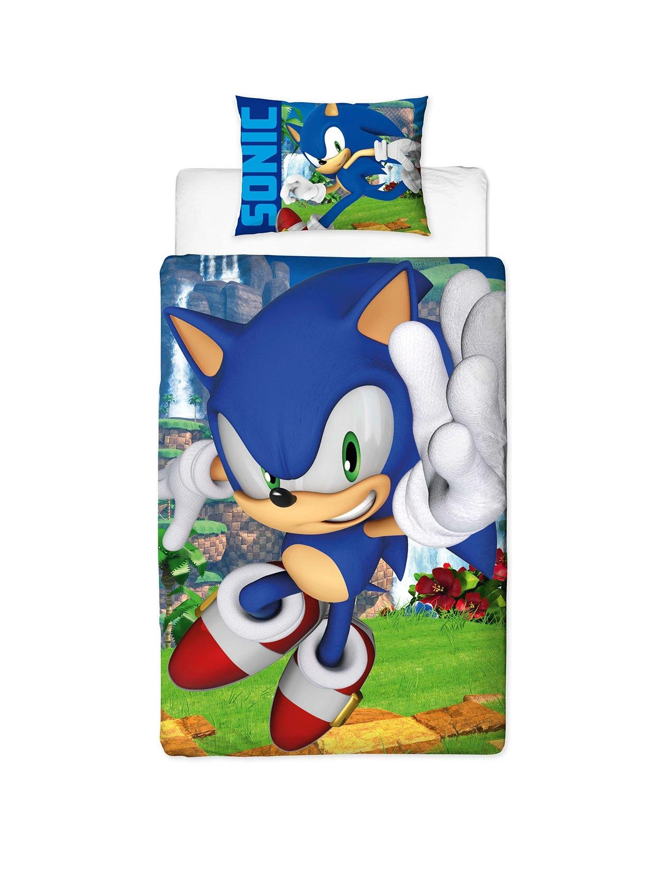 Sonic The Hedgehog Moves Single Duvet Cover Set - Multi 4 Sonic The Hedgehog Moves Single Duvet Cover Set - Multi - Image 2
