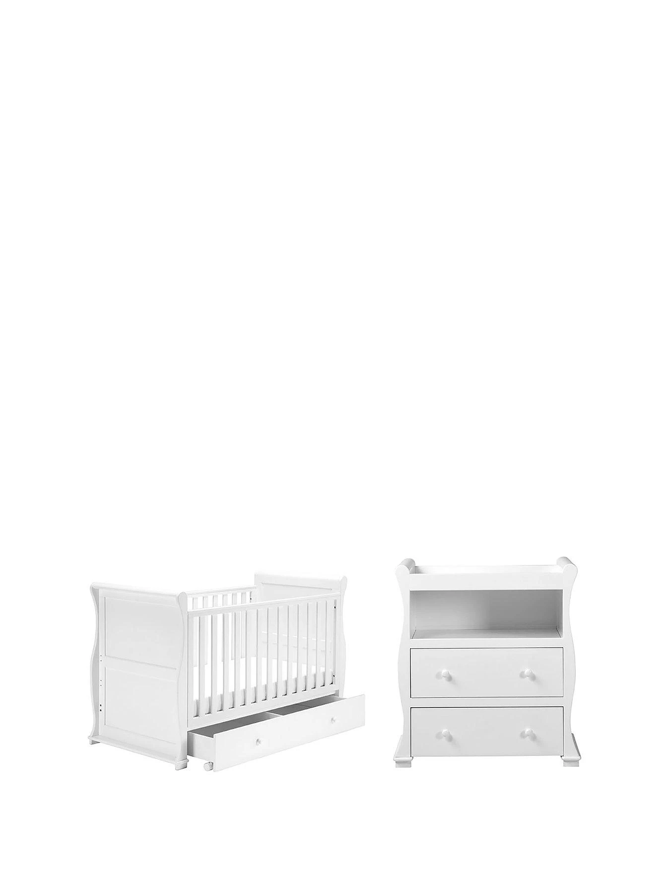 East Coast Alaska Cotbed And Dresser Roomset- White 3 East Coast Alaska Cotbed And Dresser Roomset- White