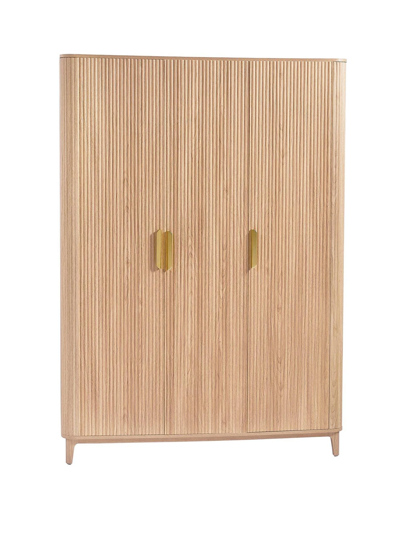 Very Home Carina 3 Door Wardrobe - Oak 3 Very Home Carina 3 Door Wardrobe - Oak