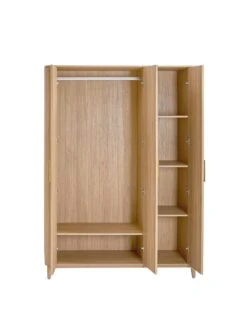Very Home Carina 3 Door Wardrobe - Oak 9 Very Home Carina 3 Door Wardrobe - Oak -Oleu Furniture Shop V3R9A SQ4 0000000006 OAK SLd