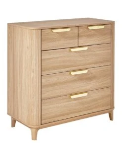Very Home Carina 2 + 3 Drawer Chest - Oak -Oleu Furniture Shop V3RCW SQ3 0000000006 OAK SLa