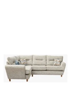 Very Home Lusso Small Left Hand Fabric Chaise Sofa -Oleu Furniture Shop V5WRT SQ2 0000000035 SILVER SLf