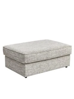 Very Home Lusso Fabric Footstool -Oleu Furniture Shop V5WT3 SQ4 0000000035 SILVER SLa