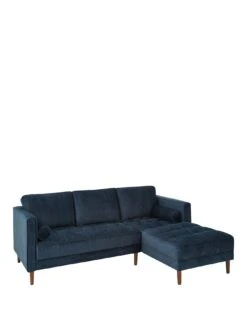 Very Home New Orleans Fabric 3 Seater Right Hand Chaise Sofa - Navy -Oleu Furniture Shop V5X3G SQ2 0000000099 N A SLf