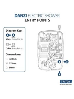 Triton Danzi Duelec 10.5kW Electric Shower -Oleu Furniture Shop V5Z6B SQ6 0000000013 WHITE SLd4