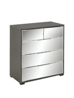 Very Home Mila Mirror 2 + 3 Drawer Chest - FSC® Certified -Oleu Furniture Shop V5ZVD SQ3 0000000005 GREY SLa