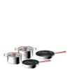 Tefal Optispace 6 Piece Set Austral 2 Tefal Optispace 6 Piece Set Austral -Oleu Furniture Shop V63JX SQ1 0000000166 STAINLESS STEEL SLf